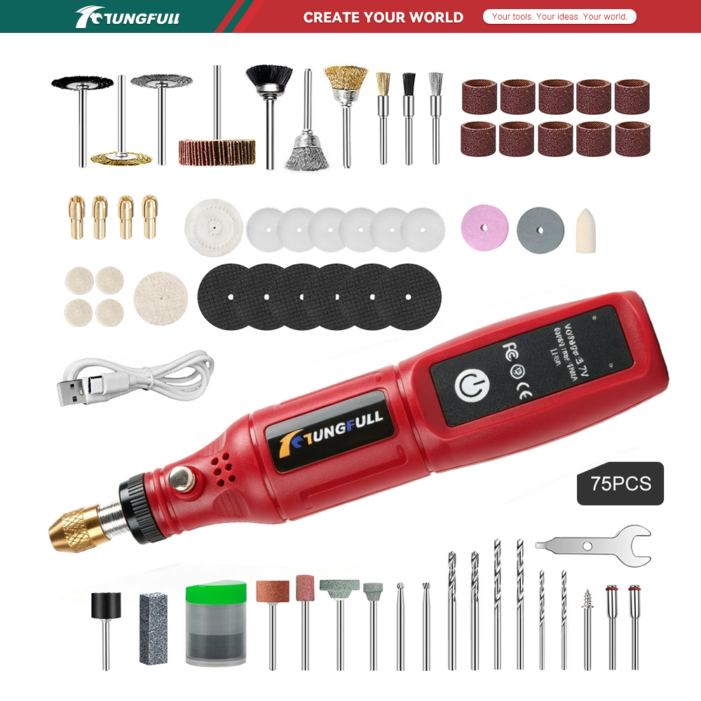 TUNGFULL 3.7V Cordless Rotary  - đánh giá và giá Jewelry Making Drill