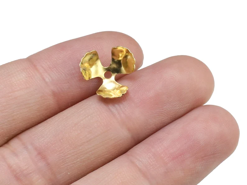 100pcs Brass Bead Caps, Floral - đánh giá và giá Jewelry Making Gemstones