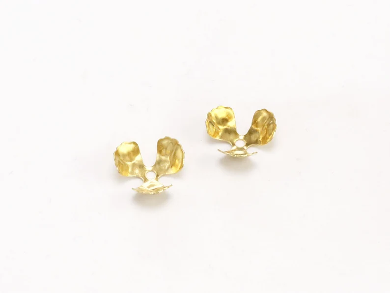 100pcs Brass Bead Caps, Floral - đánh giá và giá Jewelry Making Gemstones