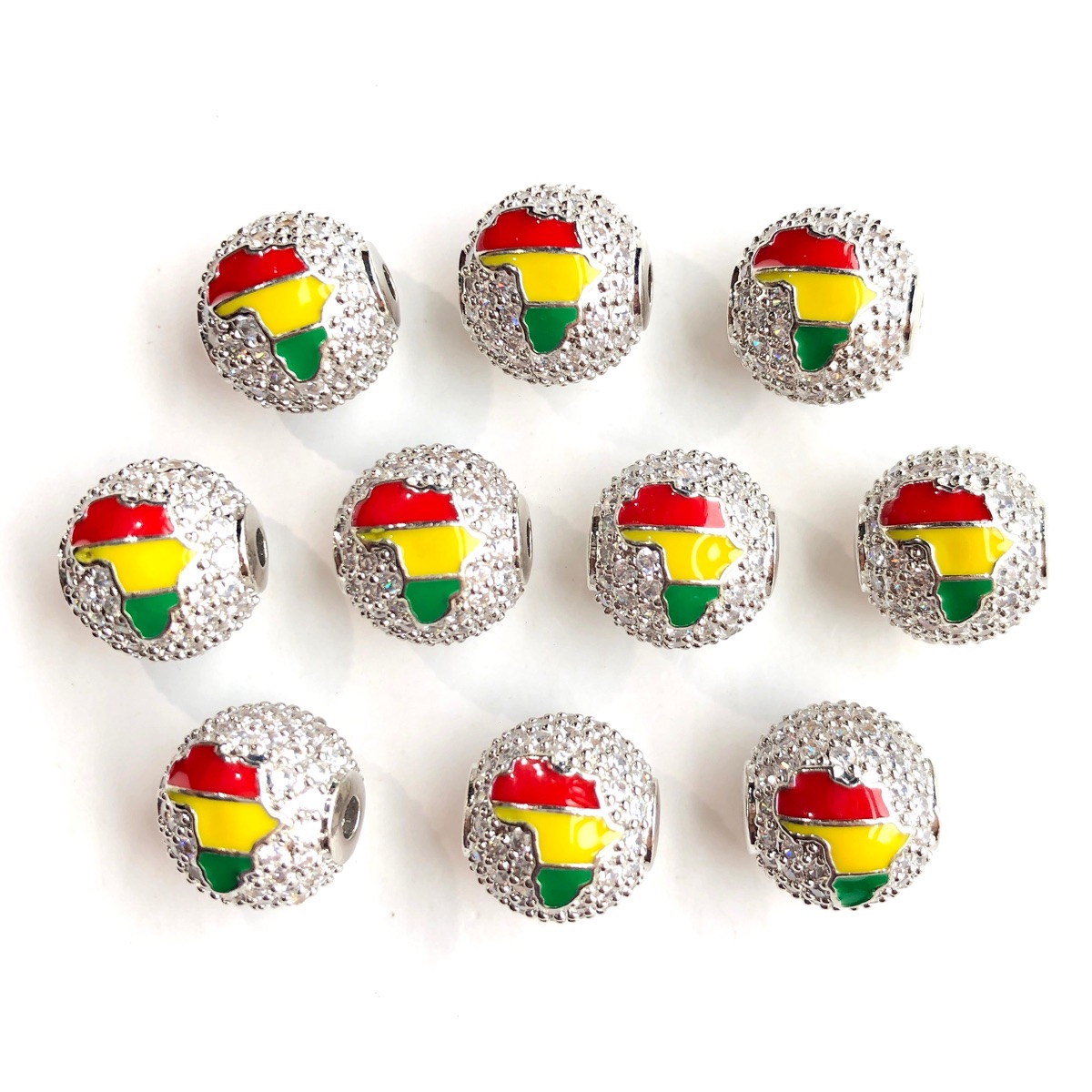 6pcs 12mm Red Yellow Green Ene - đánh giá và giá Jewelry Making History