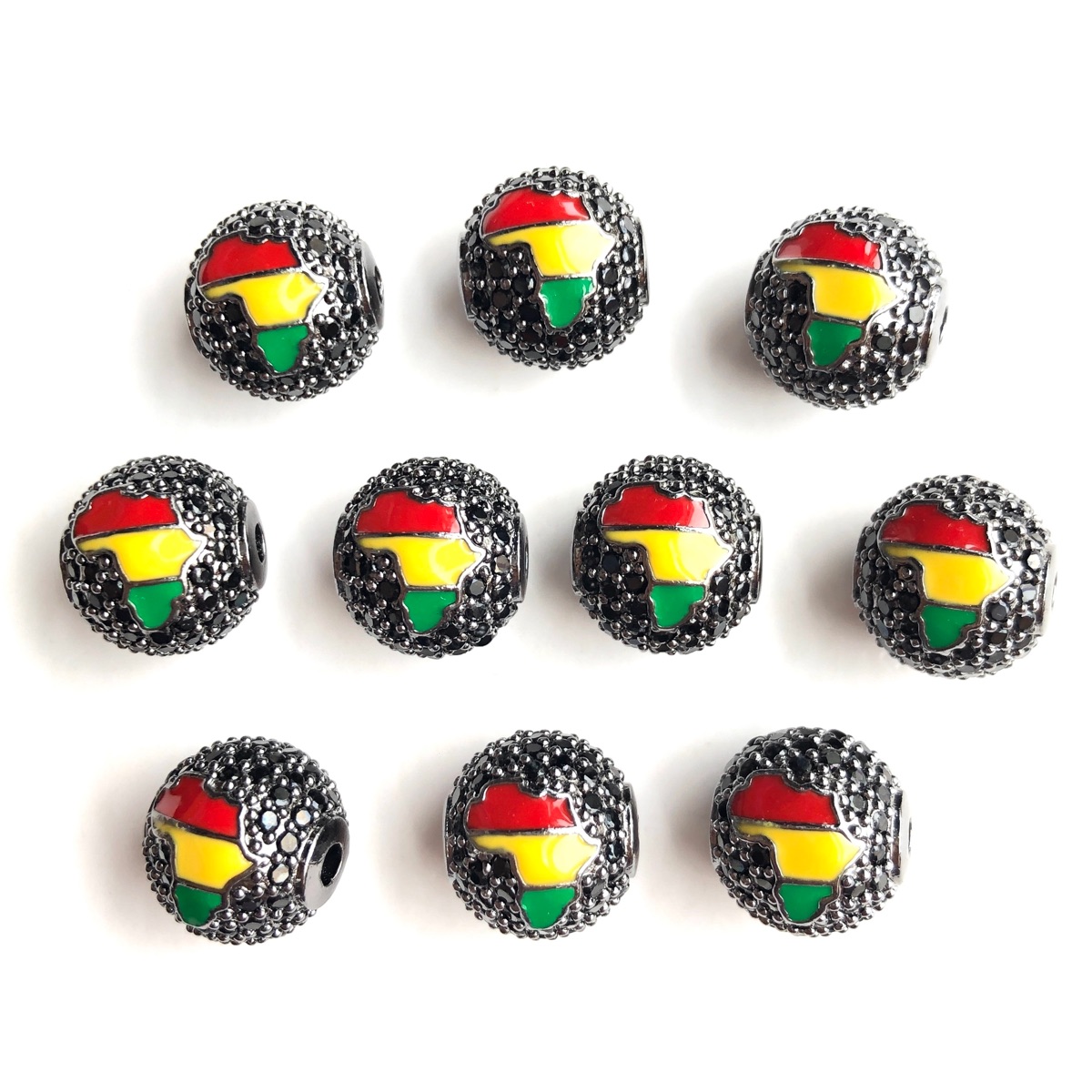 6pcs 12mm Red Yellow Green Ene - đánh giá và giá Jewelry Making History