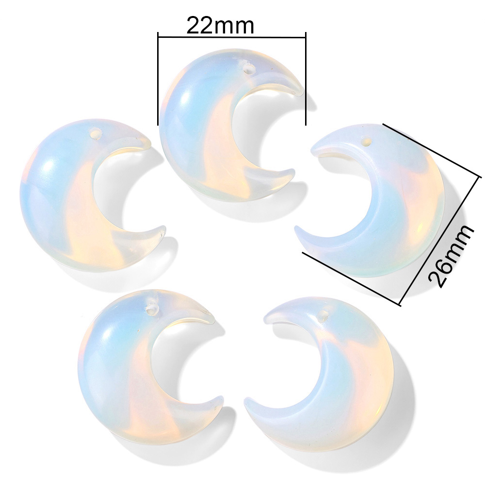 2PCS Natural Crescent Moon Cha - đánh giá và giá Jewelry Making Drill