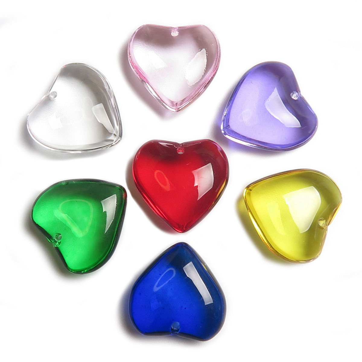 20mm 5pcs Heart Shape Glossy C - đánh giá và giá Jewelry Making Drill